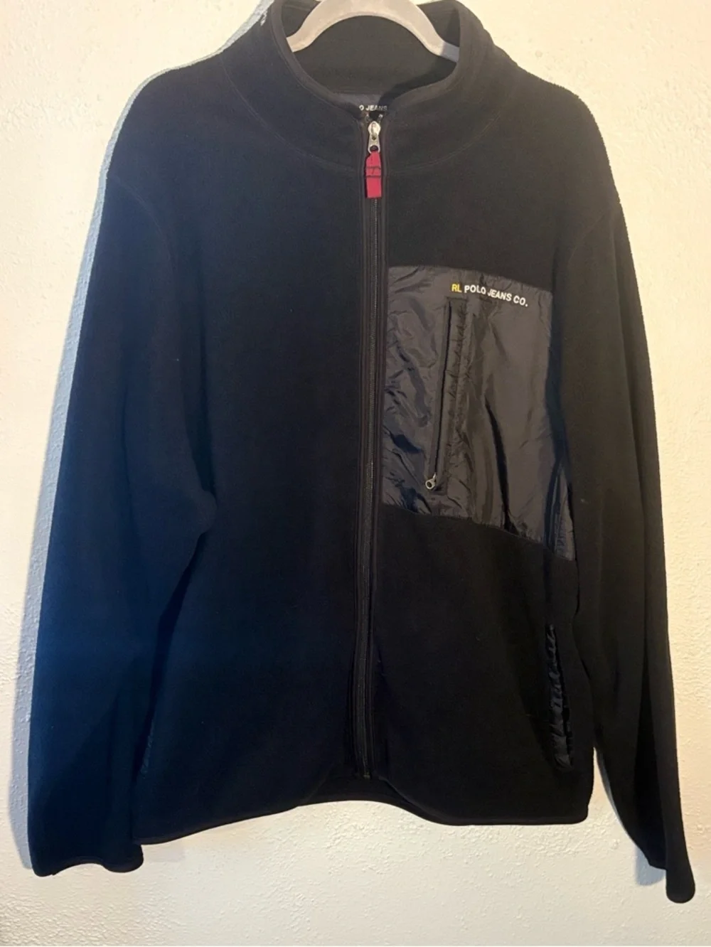 Ralph Lauren RL Polo Jeans Co. Black Fleece Zip Jacket
